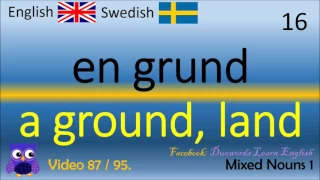 87 Mixed Nouns 1 blandade substantiv Svenska - Engelska Ord / Swedish - English Words