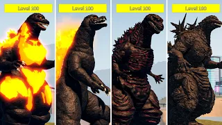 All 100 Lvl Toho Godzillas Gameplay In Kaiju Universe