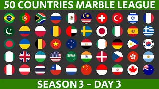 50 Countries Marble Race League Season 3 Day 3 Marble Race in Algodoo