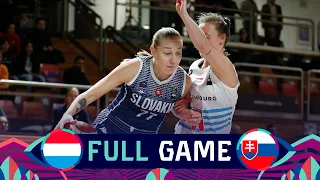 Luxembourg v Slovakia | Full Basketball Game | FIBA Women's EuroBasket 2023 Qualifiers