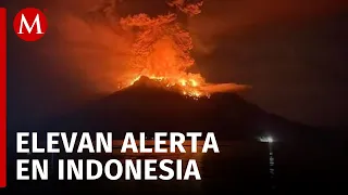 Alerta por erupción de volcán en Indonesia; activan alarma por tsunami