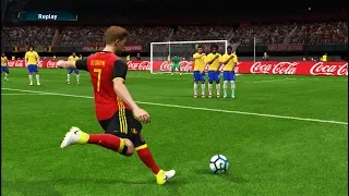 PES 2017 | Belgium VS Brazil | Full Match & 6 goals in a match | Gameplay PC
