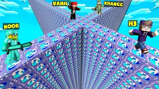 MINI GAME : CUỘC CHIẾN SINH TỒN TRÊN BỨC TƯỜNG LUCKY BLOCK WATER ** NOOB BẤT BẠI KHÔNG AI ĐÁNH NỔI ?