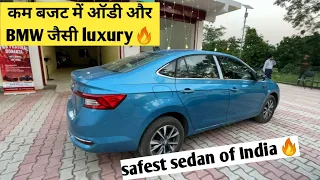 Safest sedan of india | skoda slavia top model 1.5 TSI style | Slavia price mileage | #slavia #sedan
