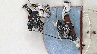 Bobrovsky stretches out to rob Neal with great pad save