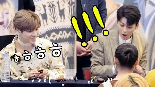 진환과 윤형의 장난 JinHwan, YunHyeong Prank _ 아이콘 iKON _ 편집직캠 _ 팬사인회 fansign _ 분당 AK프라자