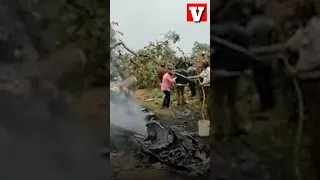 Video Of Army Chopper Crash In Coonoor | CDS Bipin Rawat Was On Board Chopper That Crashed #shorts