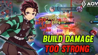 AoV : YAN/TANJIRO GAMEPLAY | BUILD DAMAGE TOO STRONG - ARENA OF VALOR