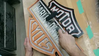 Harley LED backlit - CNC carved - Epoxy