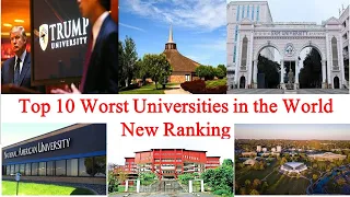 Top 10 Worst Universities in the World New Ranking 2021 | 10 Worst Colleges