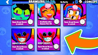 RARE ACCOUNT WITH  KISSY MISSY & HUGGY WUGGY IN BRAWL STARS 😳😧