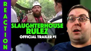 REACTION! Slaughterhouse Rulez Trailer #1 - Simon Pegg Movie 2018