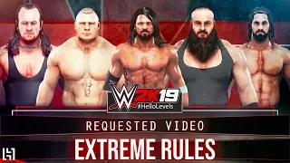 WWE 2K19 Fatal 5 Way EXTREME RULES Elimination Match