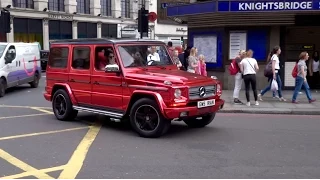 Insanely Loud Red Chrome Mercedes G-Wagon - Revs & Acceleration in London