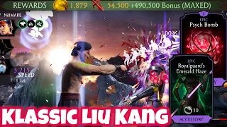 Klassic Liu Kang + Psych Bomb 💣 Crazy Combination MK Mobile | FW Elder Survivor Mode Max Bonus