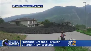 Mudslide Crashes Through Village In Switzerland