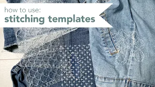 How to create Sashiko patterns with acrylic stitching templates