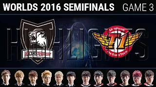ROX vs SKT Game 3 Semi-final Highlights, S6 Worlds 2016 Semifinals, ROX Tigers vs SK Telecom T1 G3