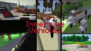 [ОМ] Обзор модификаций #04 (MTS - Minecraft transport Simulator) Самый РЕАЛИСТИЧНЫЙ мод на транспорт
