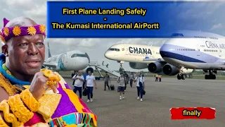 finally-Big Plane lands at the runways of the Kumasi Int. Airport in the Asante region(video)