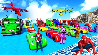 GTA V SPIDER-MAN 2, FIVE NIGHTS AT FREDDY'S, POPPY PLAYTIME CHAPTER 3 Join in Epic New Stunt Racing