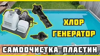 Хлоргенератор Intex Интекс. САМООЧИСТКА пластин.