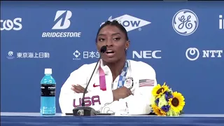 Simone Biles speaks about mental health, vault and gymnastics team competition at Olympics
