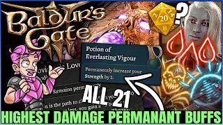 Baldur's Gate 3 - All 21 PERMANANT BUFFS Guide - Stat Increases, Most Powerful Damage Buffs & More!