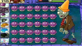 Plants vs Zombies | PUZZLE Last Stand Night | Mushroom Vs All hard Mode Zombies  FULL HD 1080p 60hz