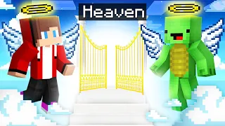 JJ and Mikey Went to Heaven in Minecraft ! - Maizen