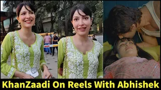 Khanzaadi Blushing While Reacting On Viral Reel With Abhishek Kumar | Firoza Khan | Trending | Bb17