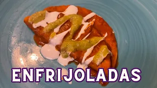 ENFRIJOLADAS - ENCHILADAS WITH BEAN SAUCE