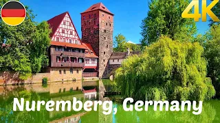 Nuremberg, Germany Walking tour 4K 60fps - Most beautiful medieval towns