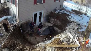 Walk Out Basement Installation - Time Lapse Video