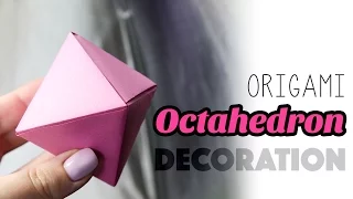 Origami Octahedron Decoration Box Tutorial - Paper Kawaii