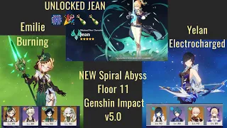 NEW Spiral Abyss Floor 11 Sep-Oct24 - Emilie Burning & Yelan Electrocharged - Genshin Impact v5.0