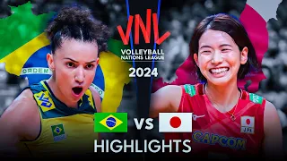 🇧🇷 BRAZIL vs JAPAN 🇯🇵 | Highlights | Women's VNL 2024