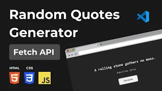 Build a Random Quotes Generator using HTML, CSS, and JavaScript | Fetch API