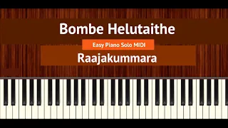 How To Play "Bombe Helutaithe" (Easy) from Raajakummara | Bollypiano Tutorial