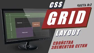 CSS Grid Layout. Свойства элементов grid сетки grid-row grid-column order gap и другие