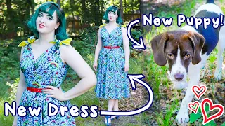 Making a new dress and getting a new puppy! | Chatty Sewing Vlog