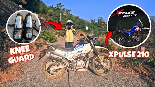 XPULSE MOTO VLOG AND KNEE GUARD 😳 XPULSE 210