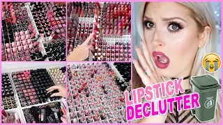 1000+ Lipsticks! ðŸ”ªðŸ˜± ORGANIZE AND DECLUTTER MY MAKEUP COLLECTION! ðŸ˜�