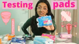 *Trying* Out Different Sanitary Pads | Stayfree, Whisper, Sofy etc. | Yashasvi Rajpoot |