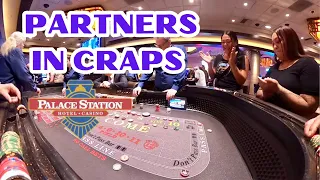 Craps Couples Shoot together Live at the Palace Station Casino in Las Vegas!