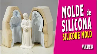 🧍🧍🧍¿Cómo hacer MOLDE DE SILICONA de 2 partes para RESINAS o ESCAYOLA? 💚