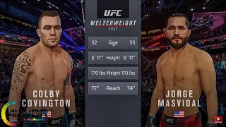 UFC 272 Welterweight Bout! Colby Covington vs Jorge Masvidal 4K! Full Bout Highlights UFC 4 PS5