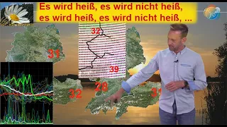 Hitze für alle? Hitze-Peak oder Hitzewelle? Weiter extreme Modell-Unterschiede bei den Temperaturen.