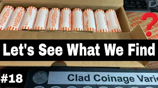 Searching Quarter Rolls for Silver Coins - Hunt and Fill #18