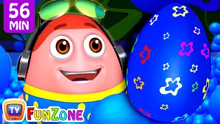 Learn Blue Color with Surprise Eggs Ball Pit Show + More Funzone Songs for Kids - ChuChu TV